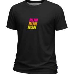 Maglietta da trail La Chaussette de France Run Finisher Tee-Shirt RunRunRun Black