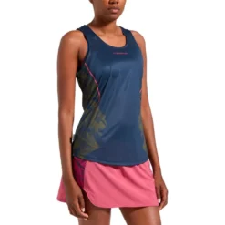 Maglietta da trail La Sportiva Pacer Tank W Night Sky Rosebay