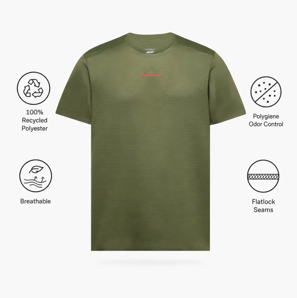 Maglietta da trail La Sportiva Pure T-Shirt Cypress Mountain Red