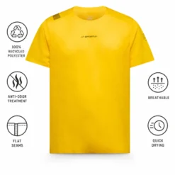 Maglietta da trail La Sportiva Pure T-Shirt Yellow Black