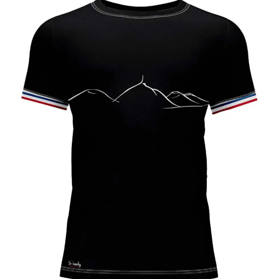 Maglietta da trail Le Colibri Frenchy L’auvergnat Noir