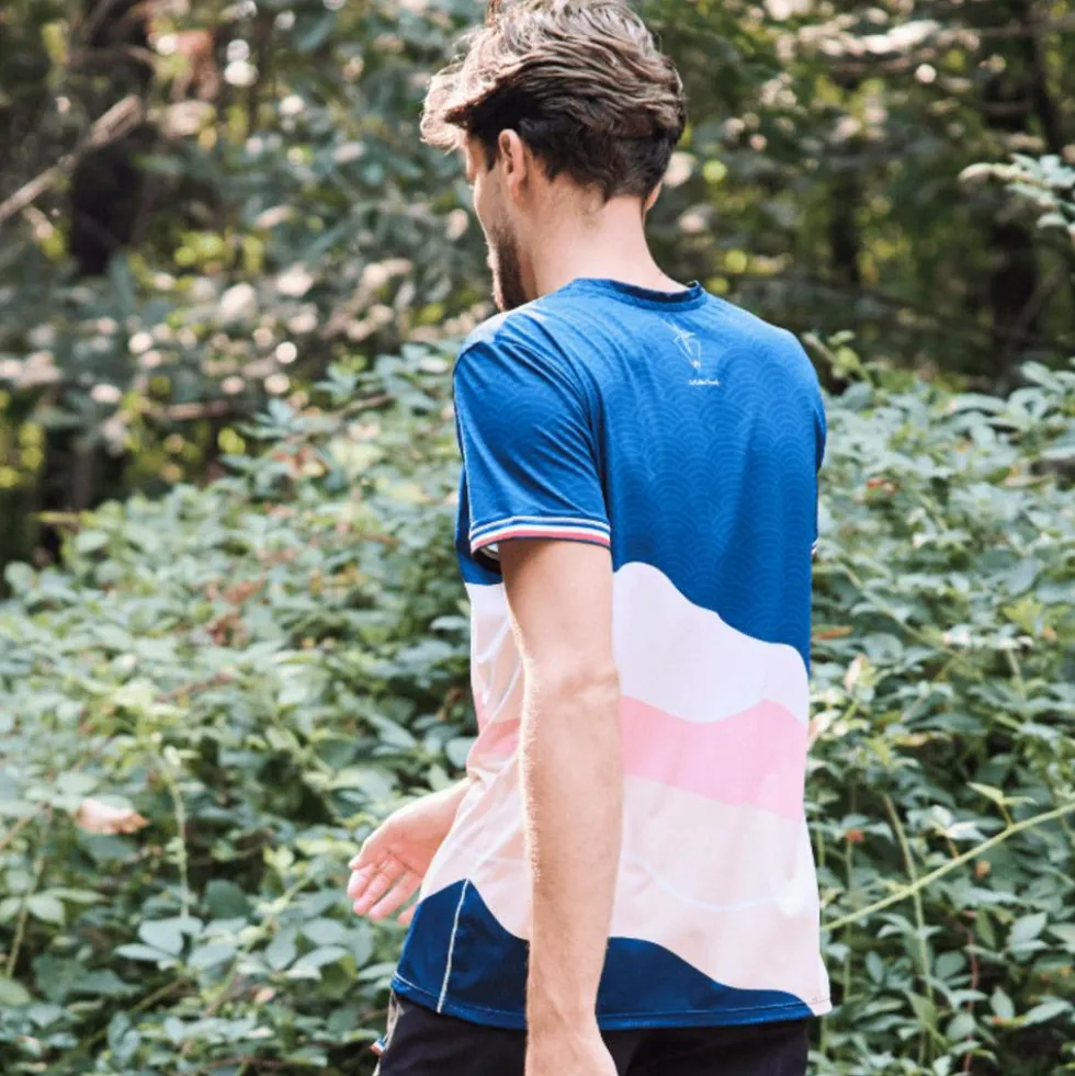 Maglietta da trail Le Colibri Frenchy L’AltiRun Bleu