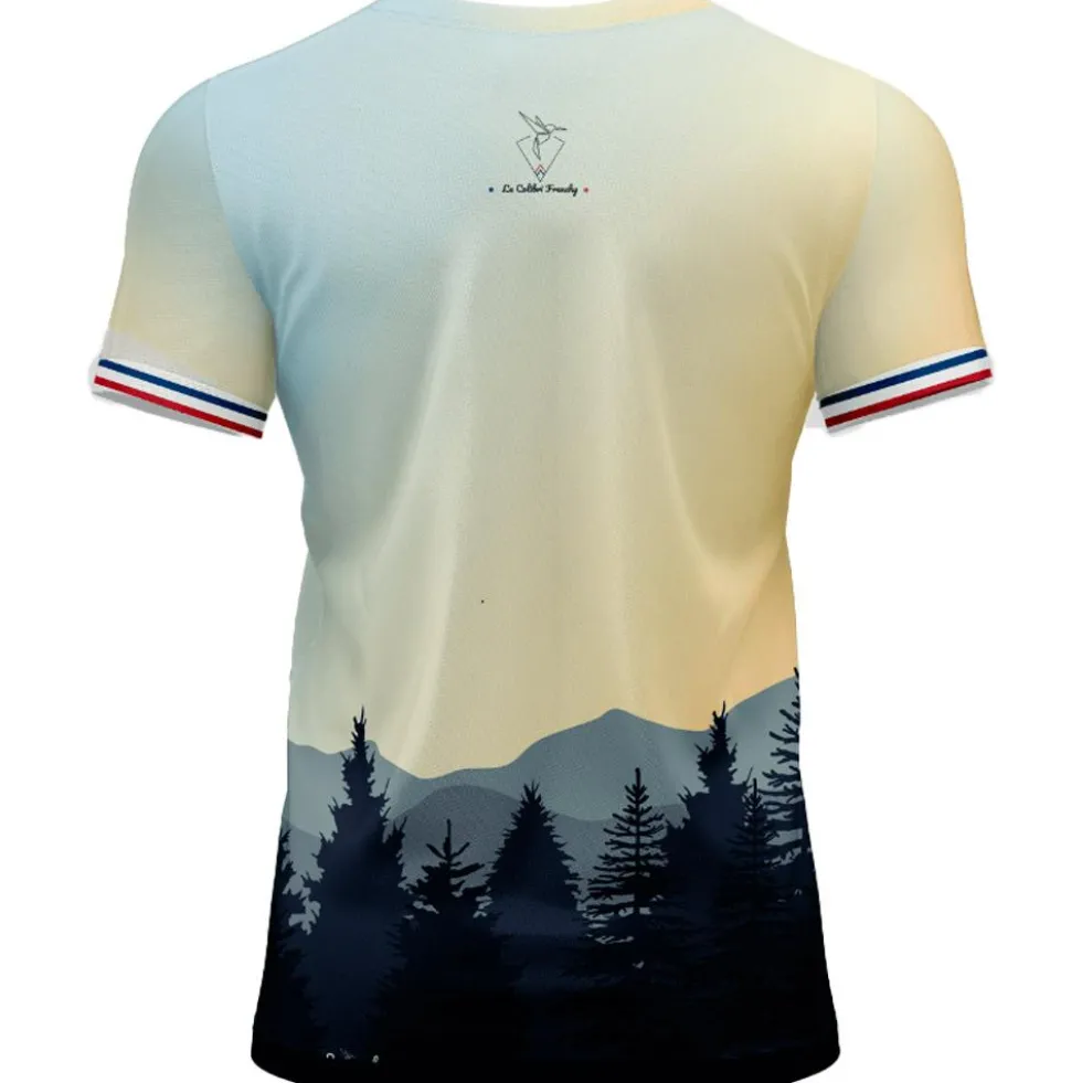 Maglietta da trail Le Colibri Frenchy Le Sunset Blanc Blanc