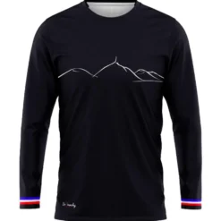 Maglietta da trail Le Colibri Frenchy L’auvergnat Manches Longues Noir