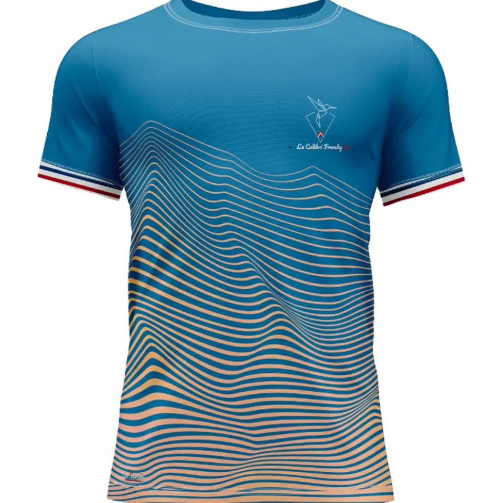Maglietta da trail Le Colibri Frenchy Le 1886 Bleu