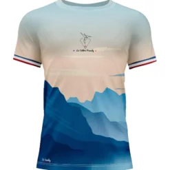 Maglietta da trail Le Colibri Frenchy Aurore Blanc Bleu
