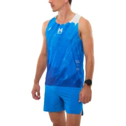 Maglietta da trail Millet Intense Pro Light Tank Blue White