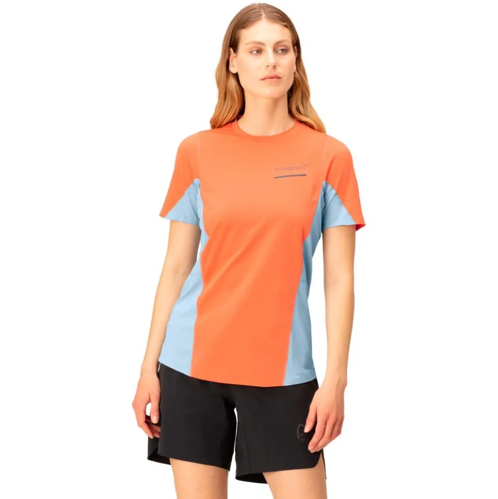 Maglietta da trail Norrona senja equaliser lightweight T-shirt W's Flamingo