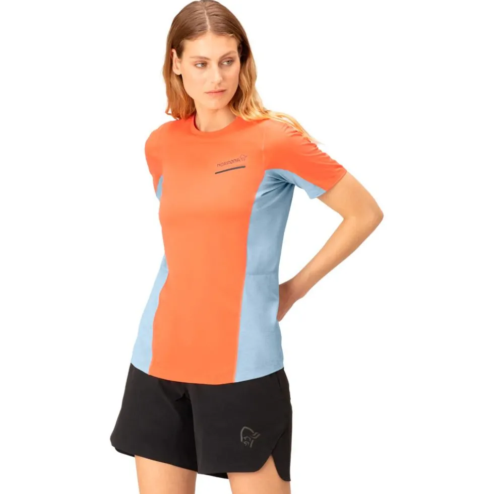 Maglietta da trail Norrona senja equaliser lightweight T-shirt W's Flamingo
