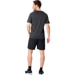 Maglietta da trail Odlo Essential 365 Tee Shirt Crew Neck Short Sleeve Black Melange