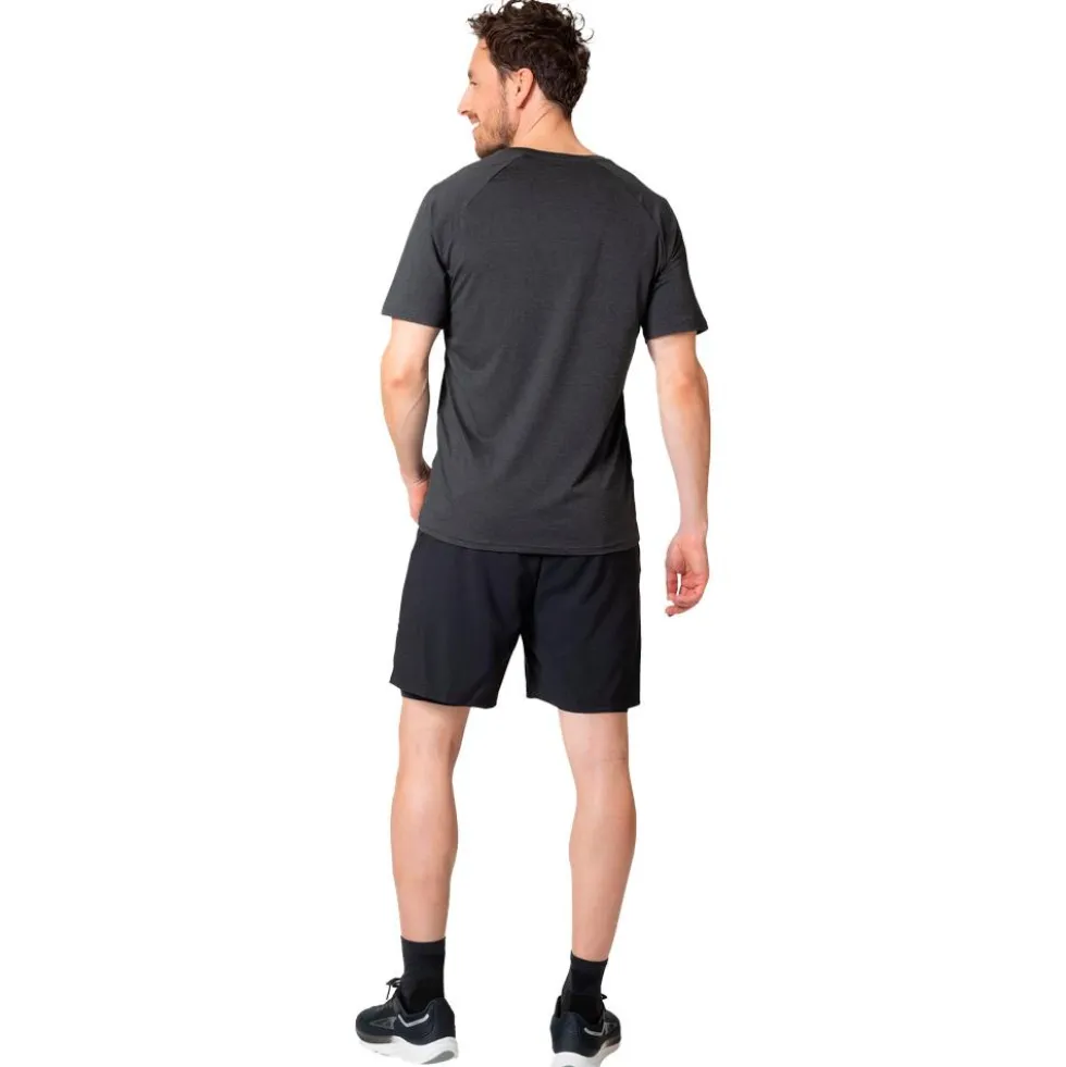 Maglietta da trail Odlo Essential 365 Tee Shirt Crew Neck Short Sleeve Black Melange