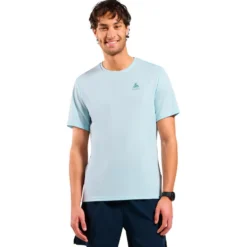 Maglietta da trail Odlo Essential Flyer Short Sleeve Baby Blue