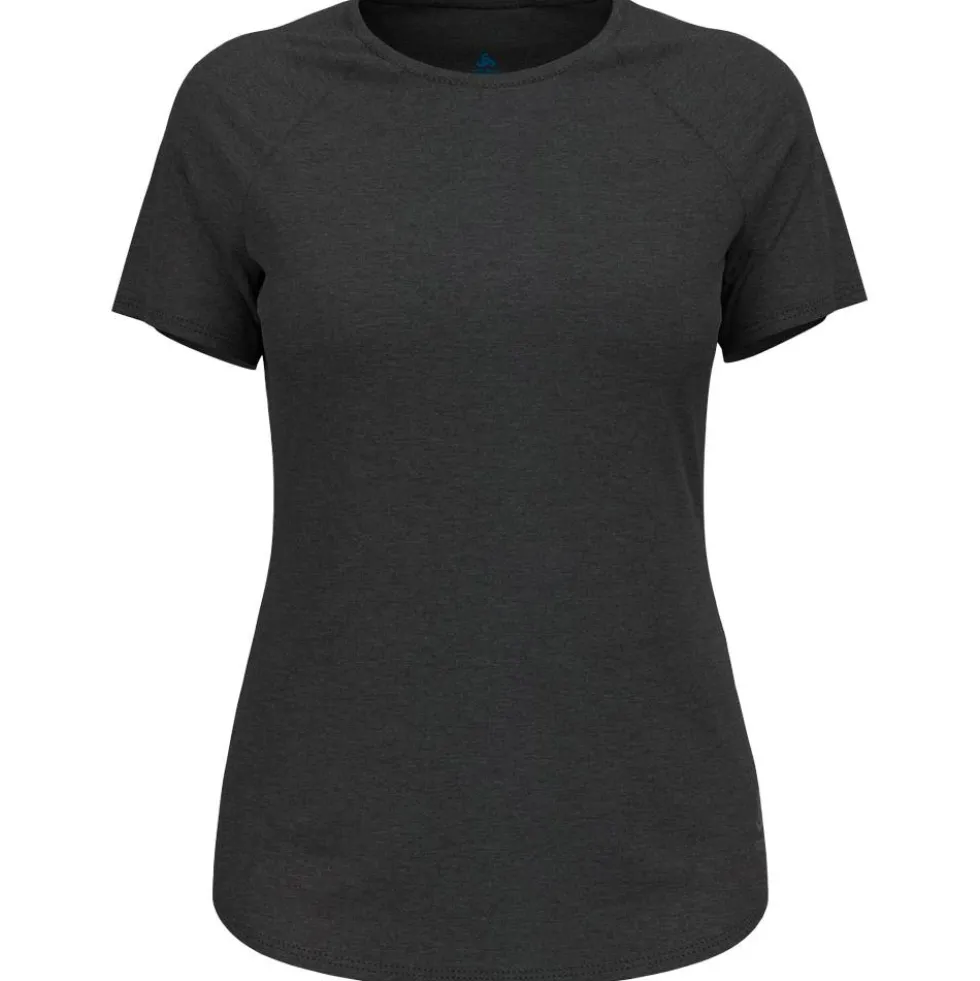Maglietta da trail Odlo Tee Shirt Crew Neck Essential Short Sleeve Black Melange