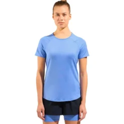 Maglietta da trail Odlo Tee Shirt Crew Neck Essential Short Sleeve Persian Jewel Melange