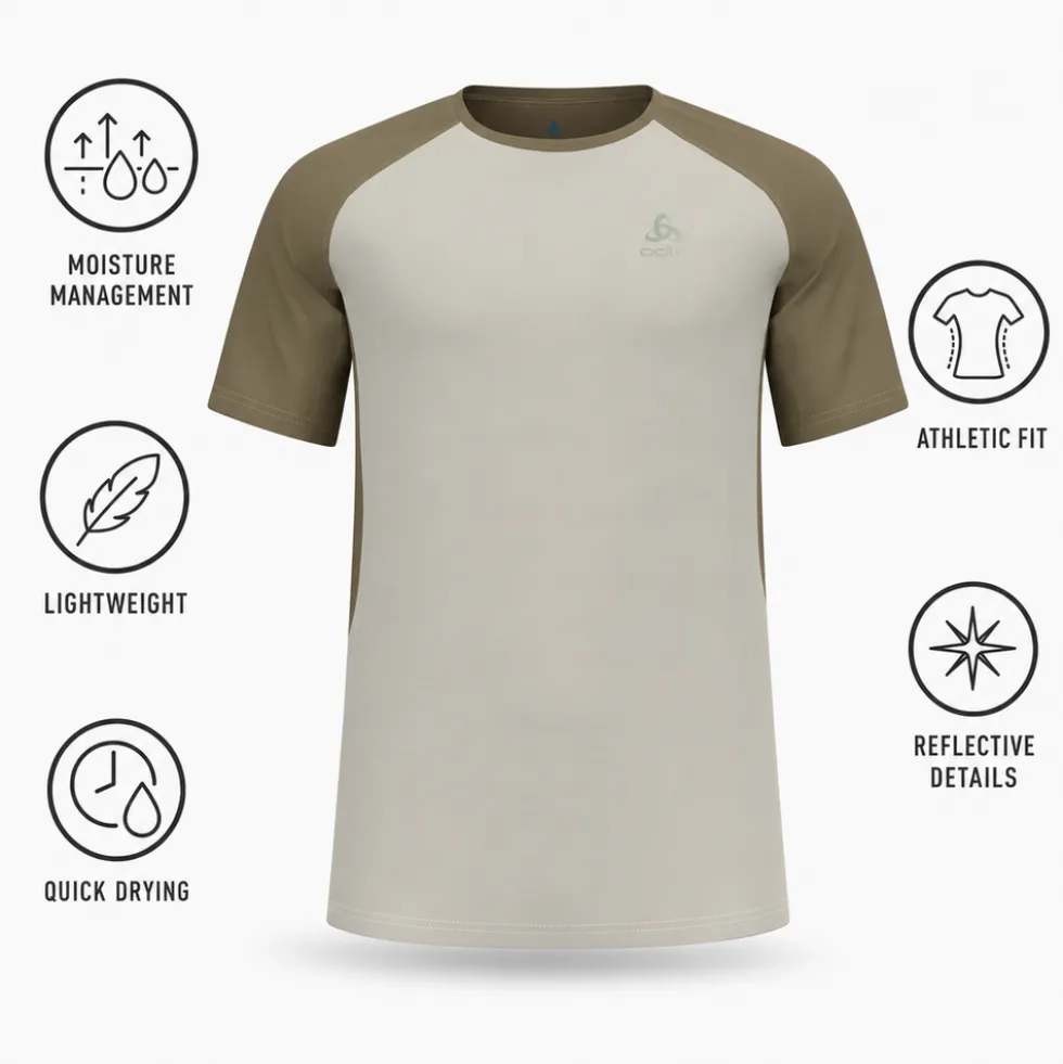 Maglietta da trail Odlo X Alp Trail Short Sleeve Vetiver Agate Gray