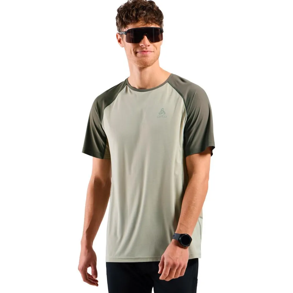 Maglietta da trail Odlo X Alp Trail Short Sleeve Vetiver Agate Gray