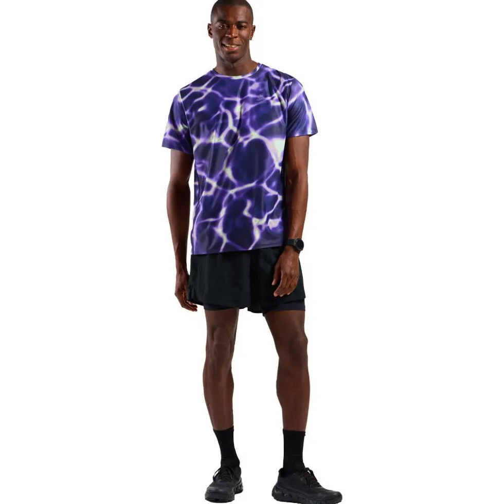 Maglietta da trail Odlo Zeroweight Chill Tec Print Short Sleeve Afterparty