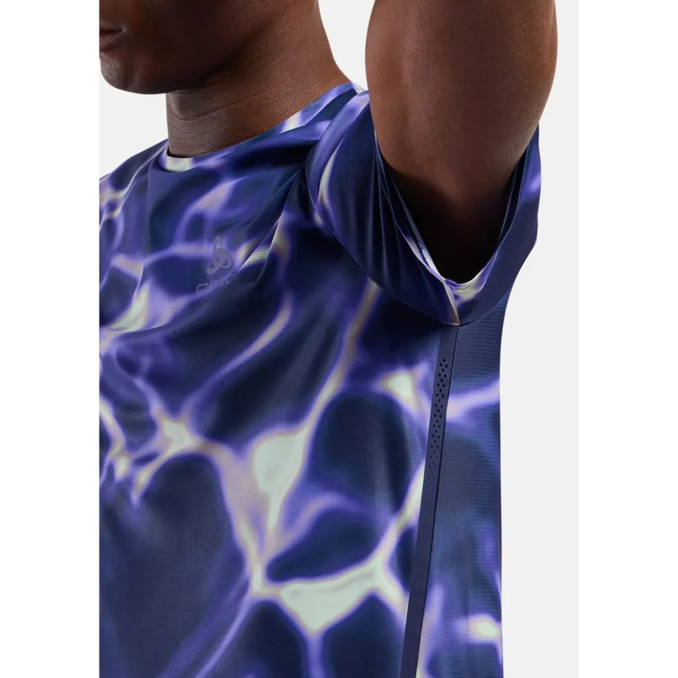 Maglietta da trail Odlo Zeroweight Chill Tec Print Short Sleeve Afterparty