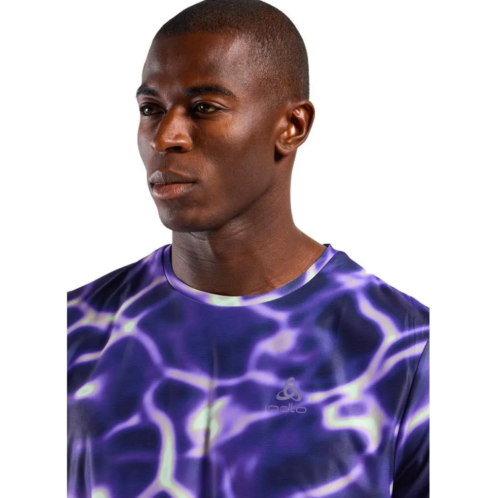 Maglietta da trail Odlo Zeroweight Chill Tec Print Short Sleeve Afterparty