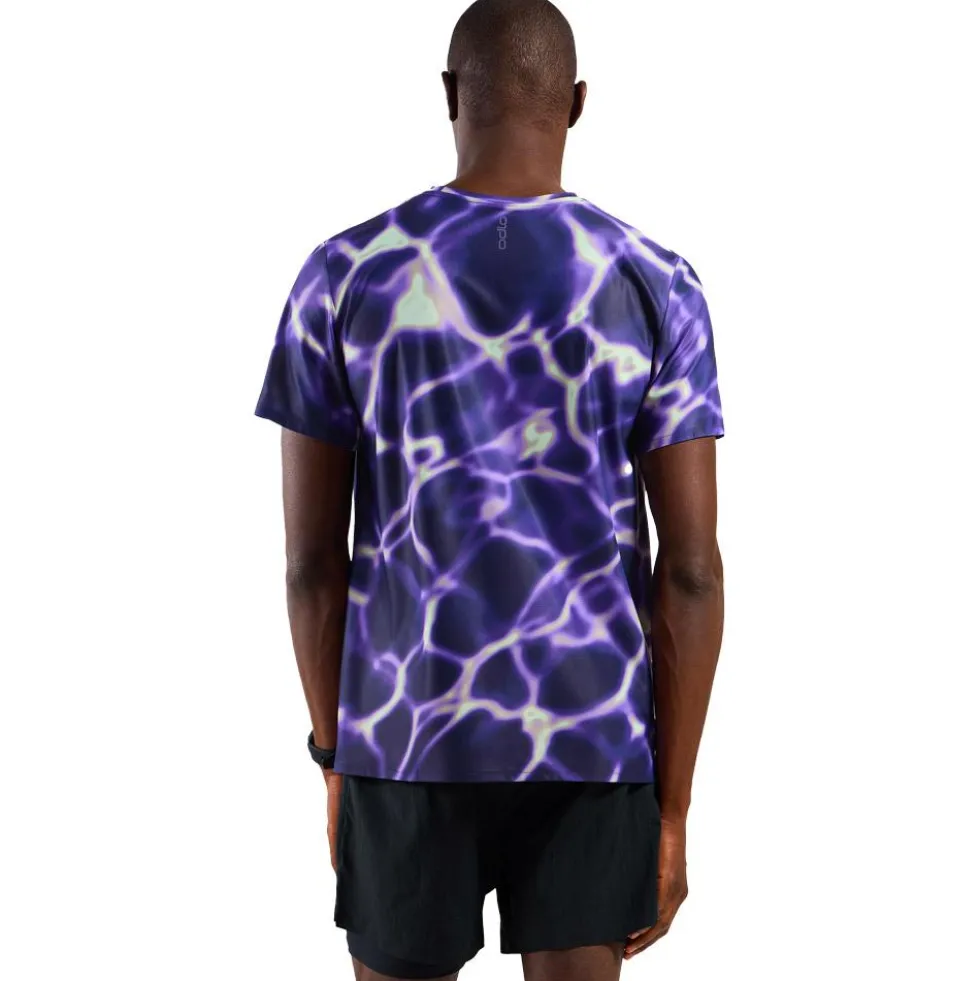 Maglietta da trail Odlo Zeroweight Chill Tec Print Short Sleeve Afterparty