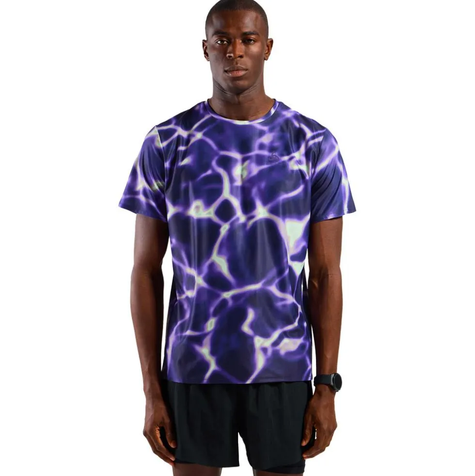 Maglietta da trail Odlo Zeroweight Chill Tec Print Short Sleeve Afterparty