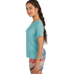 Maglietta da trail Rossignol W Sapa Tee Caribbean