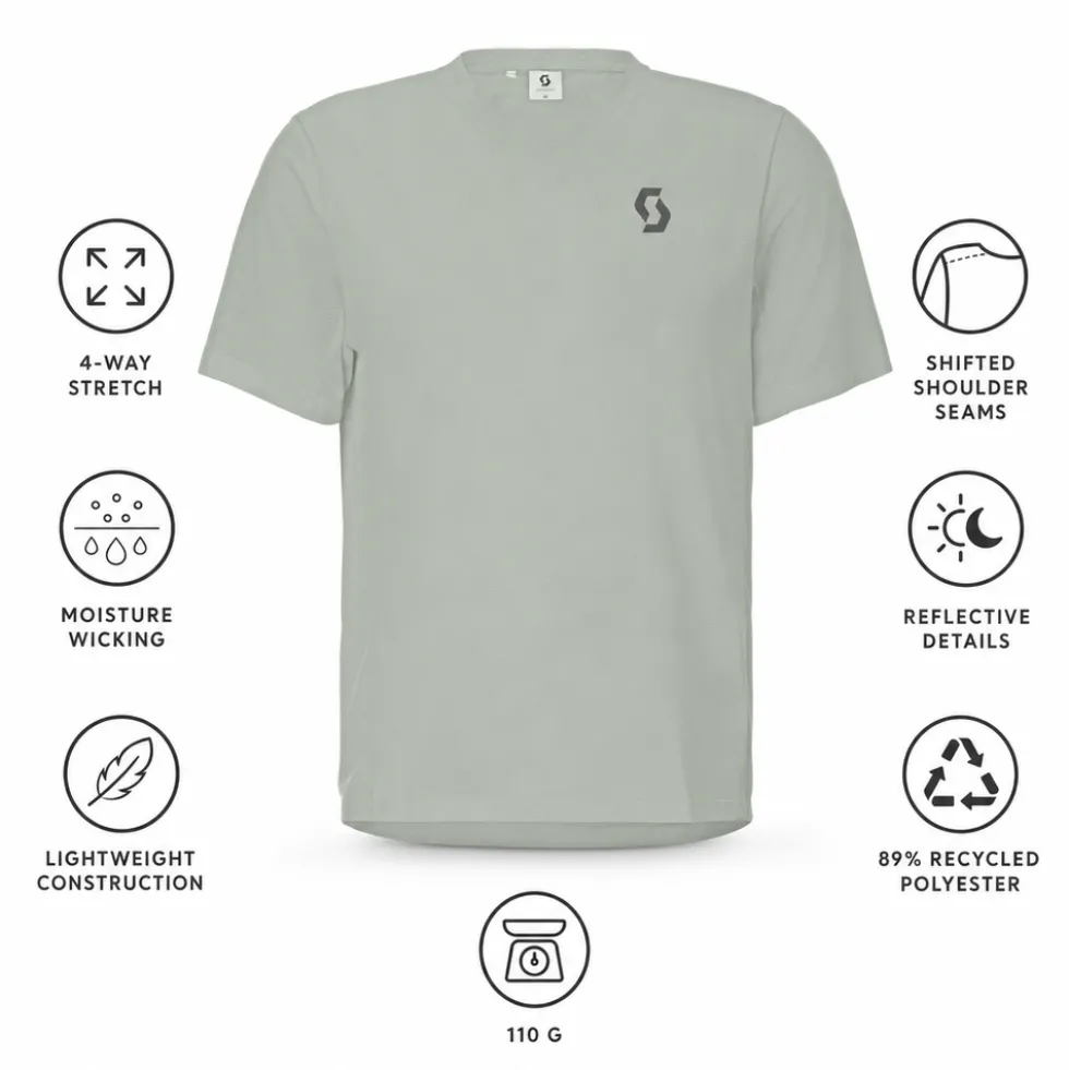 Maglietta da trail Scott Endurance Light Short Sleeve Spray Grey