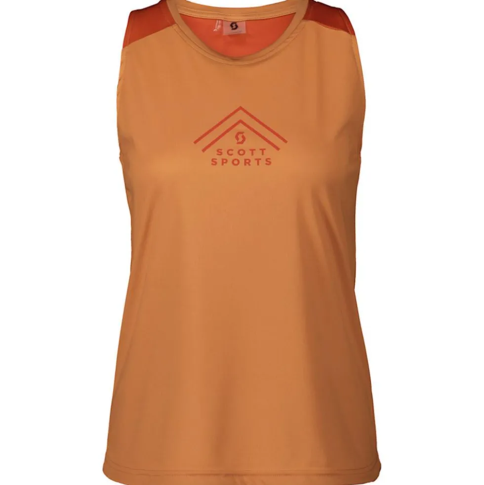 Maglietta da trail Scott Endurance Tech Tank W Rose Beige Braze Orange