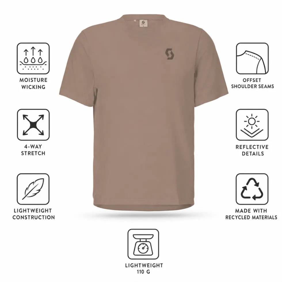 Maglietta da trail Scott Endurance Light Short Sleeve Toast Beige