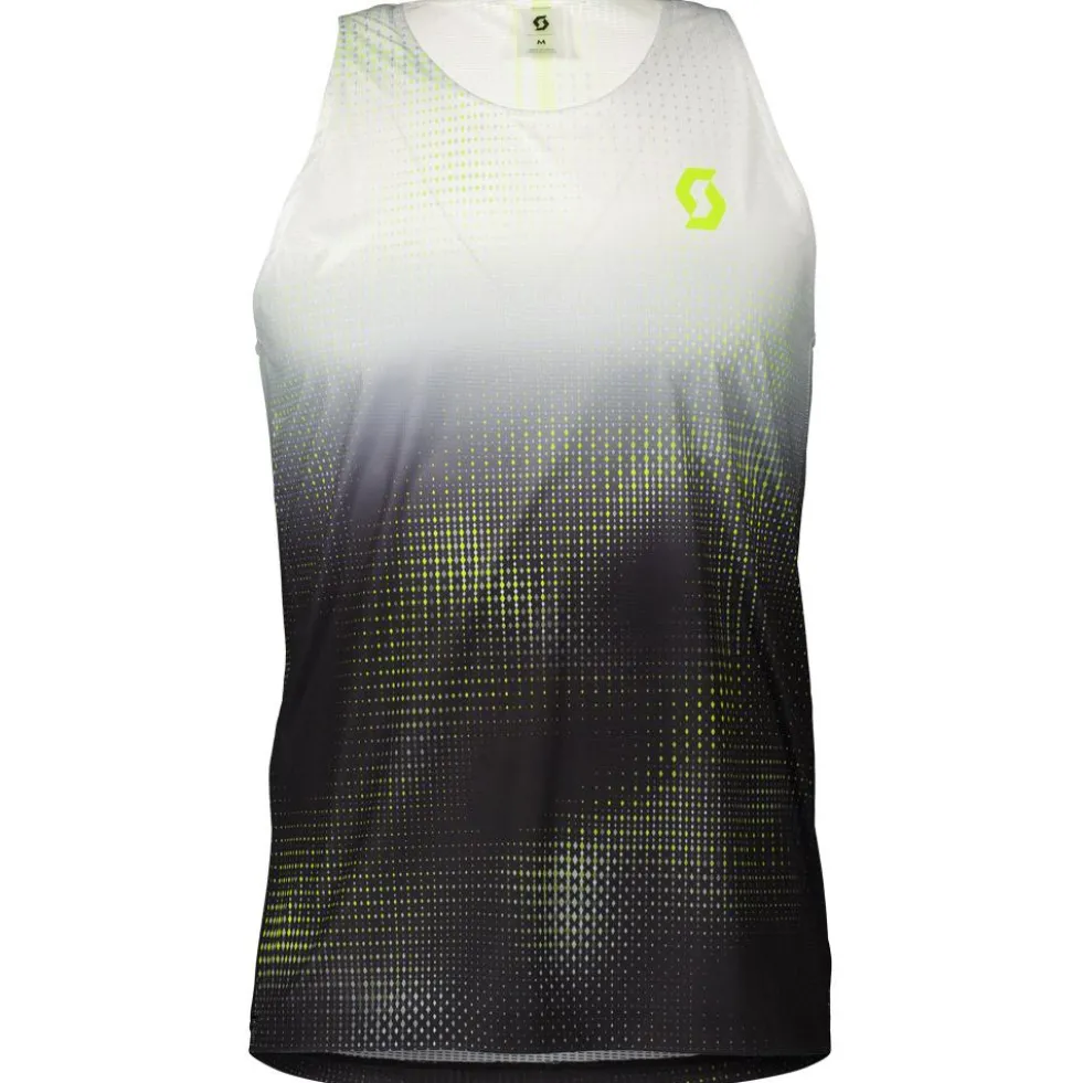 Maglietta da trail Scott RC Run Men's Tank White Yellow