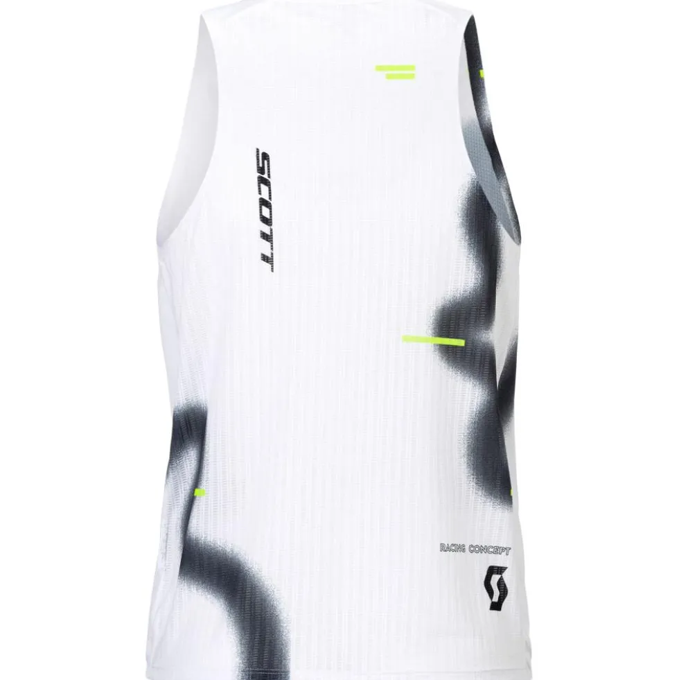 Maglietta da trail Scott Tank Rc Run White Black