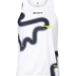 Maglietta da trail Scott Tank Rc Run White Black