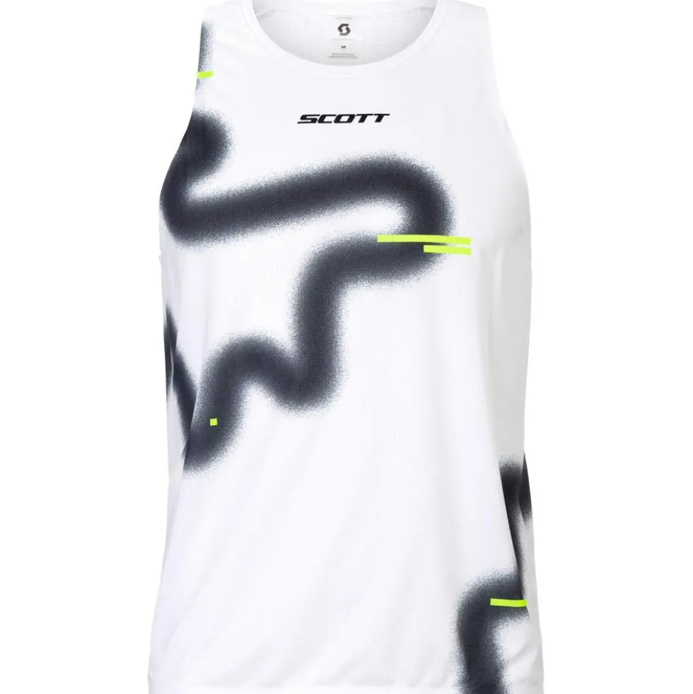 Maglietta da trail Scott Tank Rc Run White Black