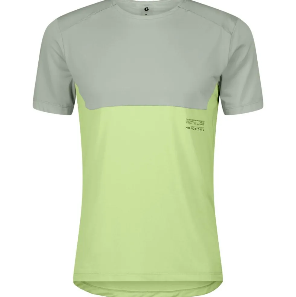 Maglietta da trail Scott Tee M's Endurance Tech Short Sleeve Spray Grey Acid Yellow