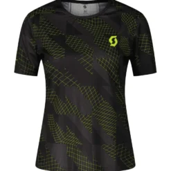 Maglietta da trail Scott Tee W's Rc Run Short Sleeve Black Yellow