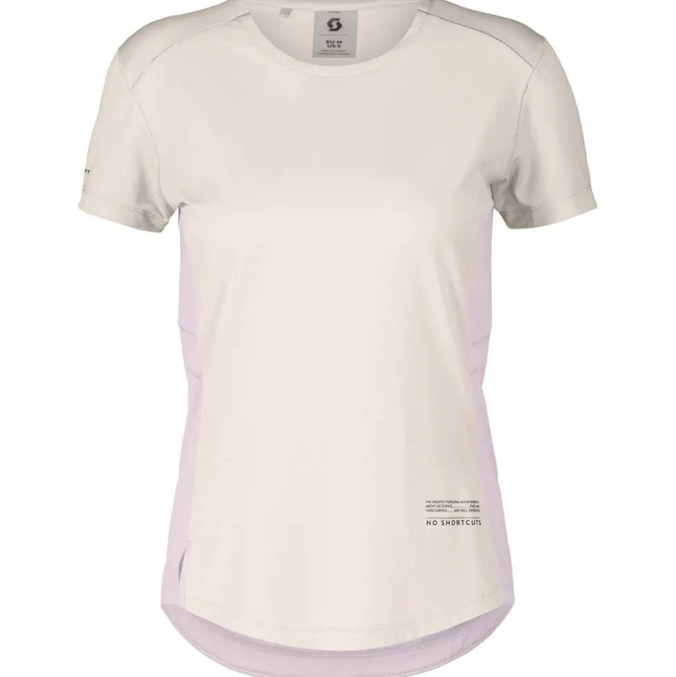 Maglietta da trail Scott W's Endurance Tech Short Sleeve Cotton White Bliss Pink