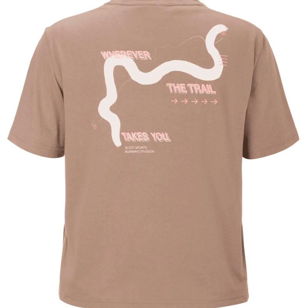 Maglietta da trail Scott W's Endurance Dri Short Sleeve Toast Beige Cotton White