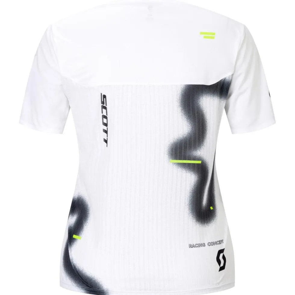 Maglietta da trail Scott W's Rc Run Short Sleeve White Black