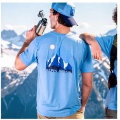 Maglietta da trekking Bv Sport Trek Summit Lyocell Alpes Bleu