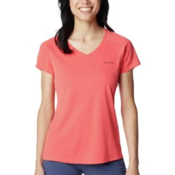 Maglietta da trekking Columbia W's Zero Rules SS Shirt Juicy