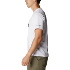 Maglietta da trekking Columbia M's Sun Trek SS Graphic Tee White / Multi C Graphic