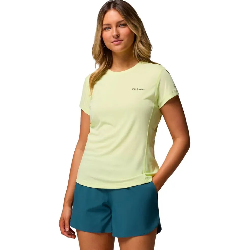 Maglietta da trekking Columbia Zero Rules Light Short Sleeve Crew Citron Haze