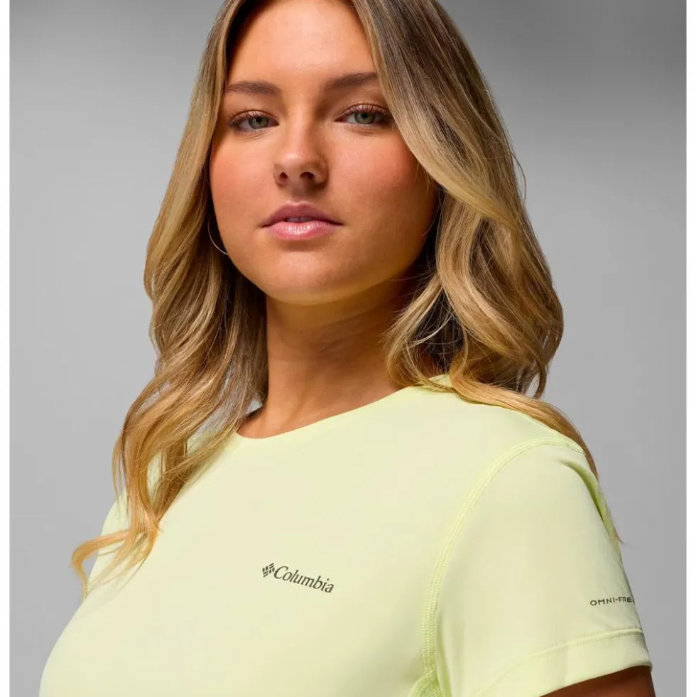 Maglietta da trekking Columbia Zero Rules Light Short Sleeve Crew Citron Haze