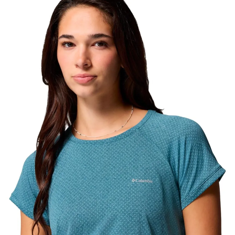 Maglietta da trekking Columbia Bogata Bay Short Sleeve Everblue