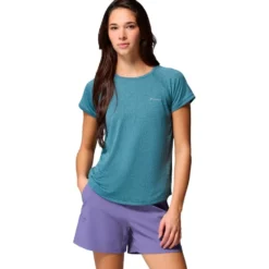 Maglietta da trekking Columbia Bogata Bay Short Sleeve Everblue