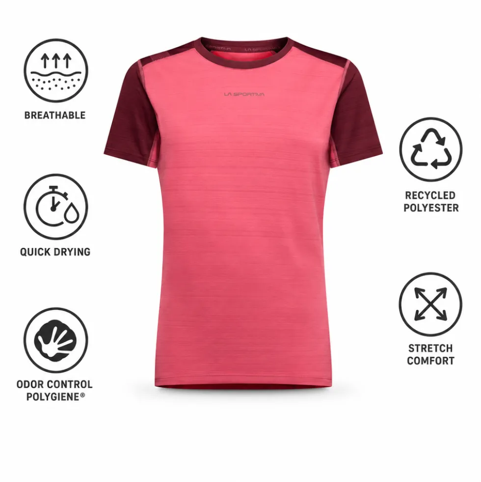 Maglietta da trekking La Sportiva Sunfire T-Shirt W Rosebay Redwood