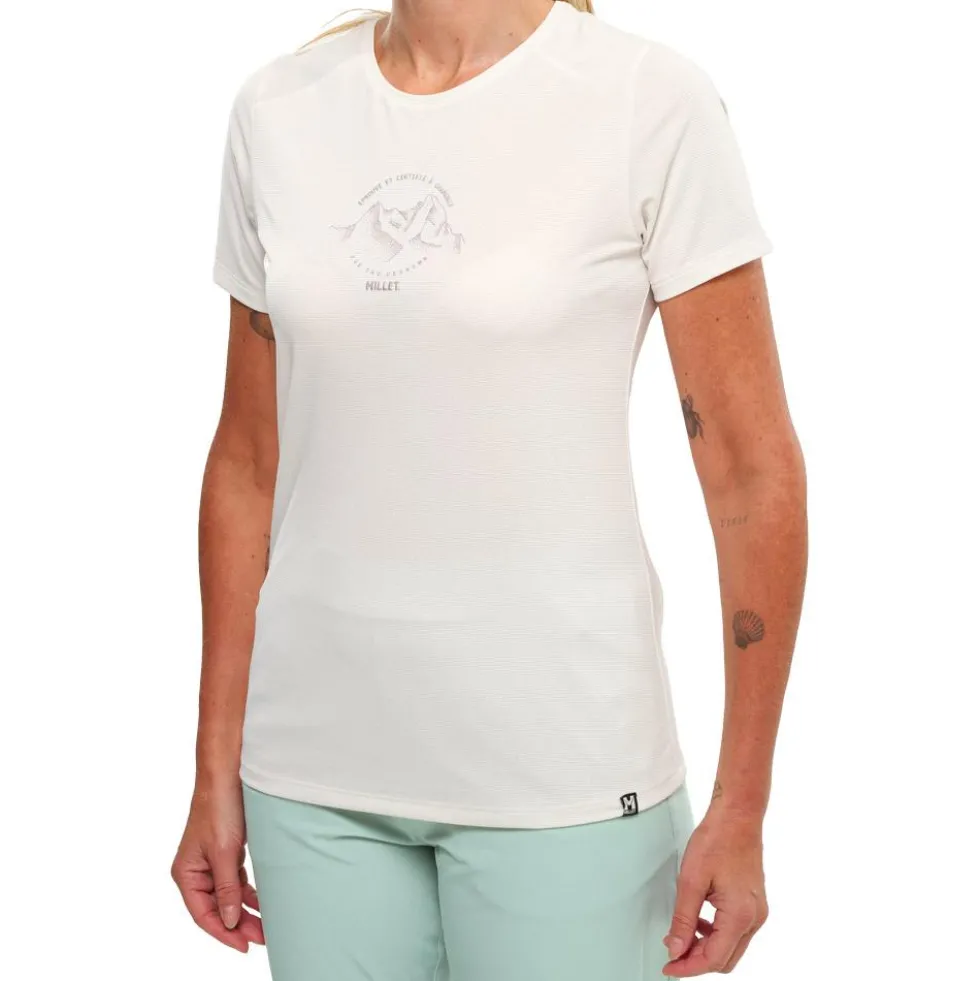 Maglietta da trekking Millet Ubic Light Tee Shirt Short Sleeve W Beige