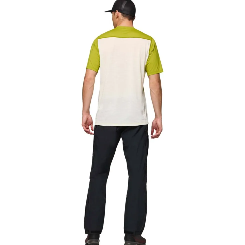 Maglietta da trekking Norrona Falketind EqualiserUll Golden Lime Whisper White