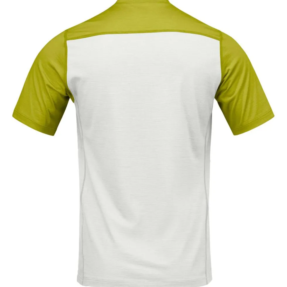 Maglietta da trekking Norrona Falketind EqualiserUll Golden Lime Whisper White
