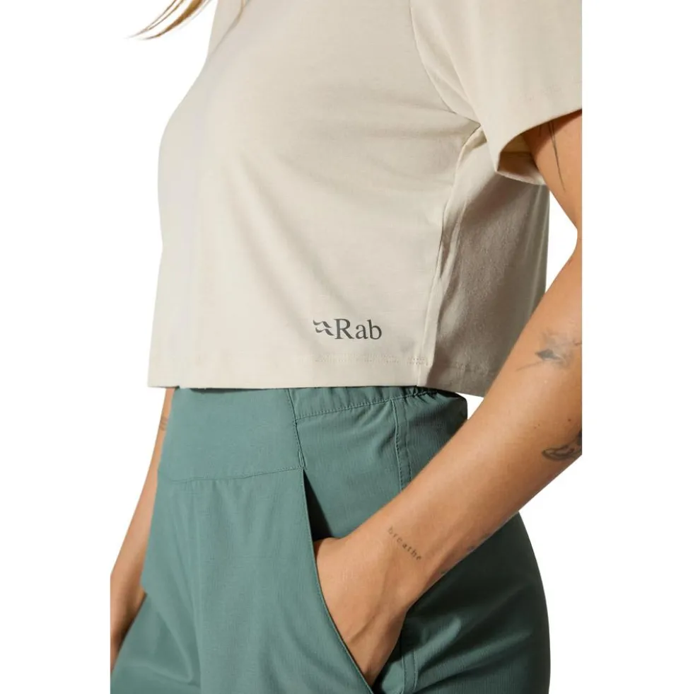 Maglietta da trekking RAB Rivelin Crop tee Pebble